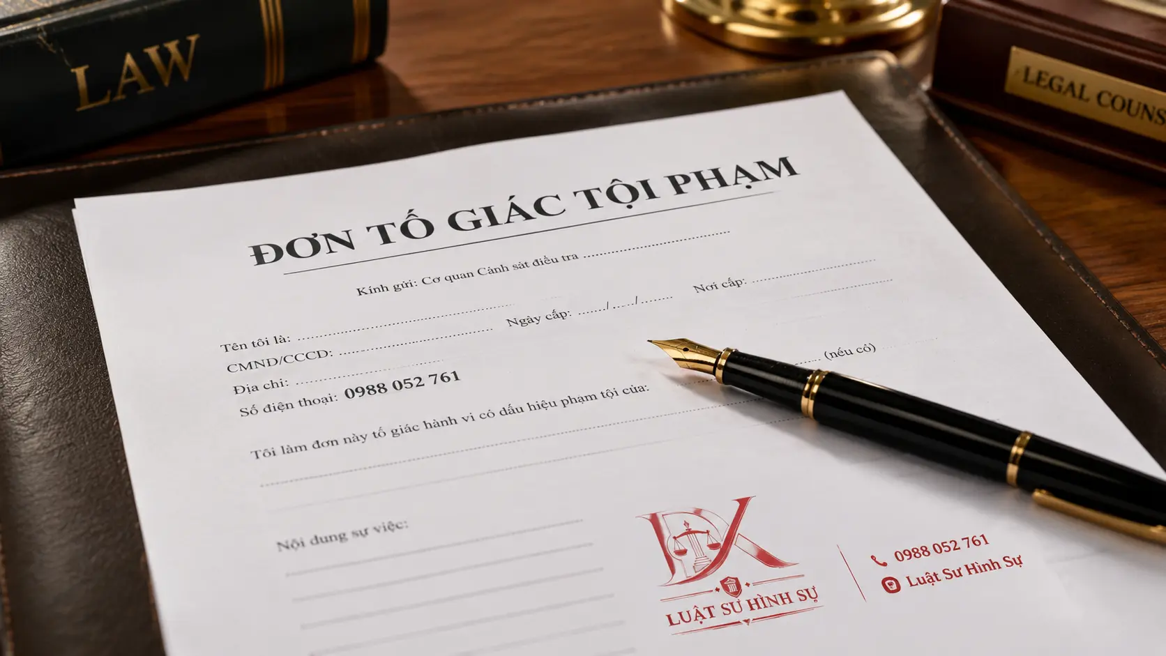 Soạn đơn tố cáo tố giác tội phạm đúng quy định pháp luật hình sự