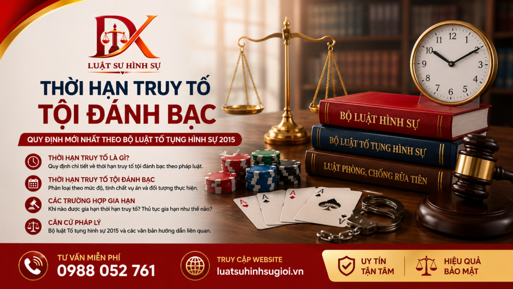 THỜI HẠN TRUY TỐ TỘI ĐÁNH BẠC VÀ NHỮNG QUY ĐỊNH PHÁP LÝ CẦN BIẾT 1 thoi han truy to toi danh bac