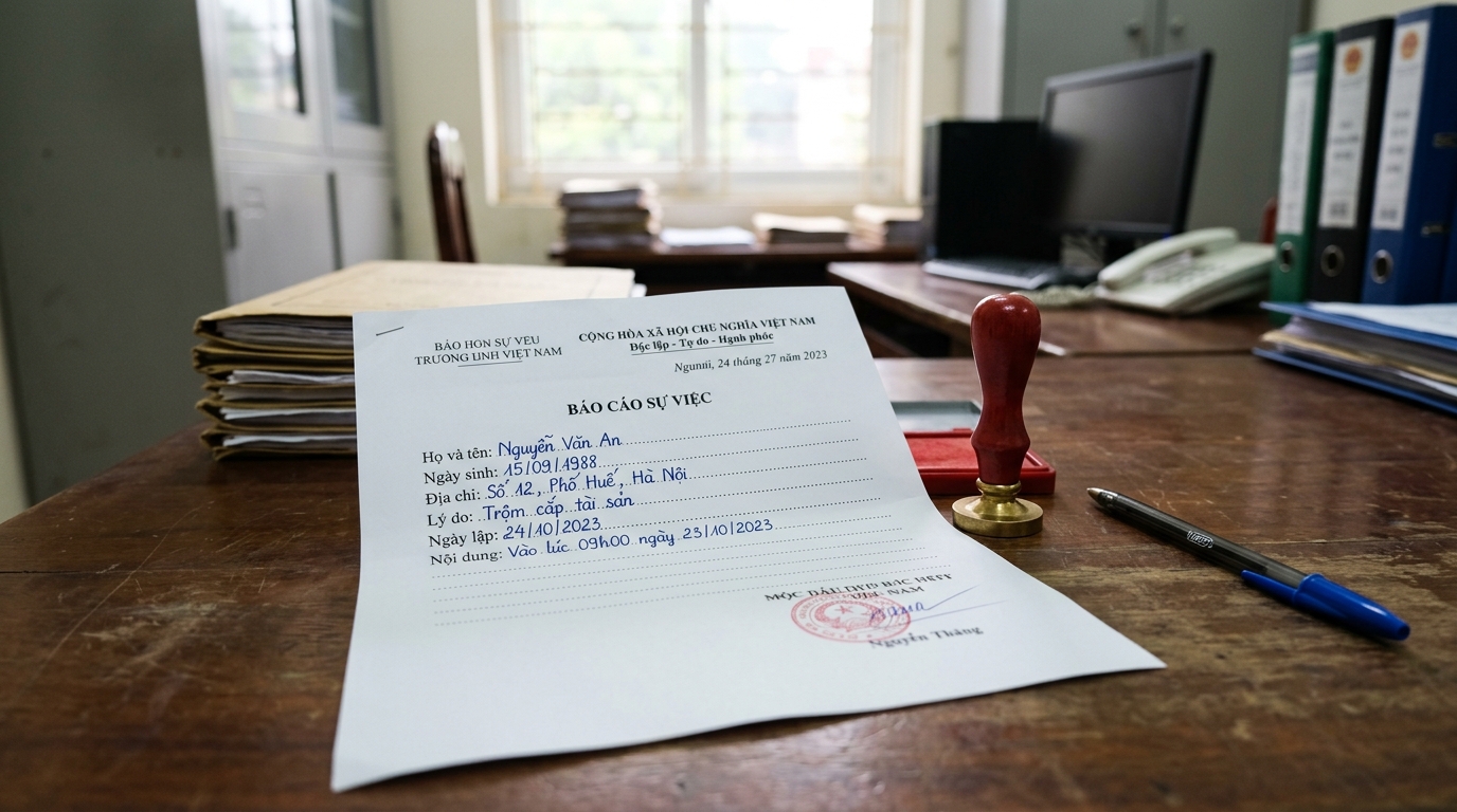 Giao nộp tài sản nhặt được cho cơ quan chức năng