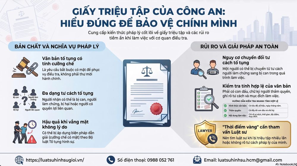 GIẤY TRIỆU TẬP CỦA CÔNG AN, NHỮNG MẤU CHỐT PHÁP LÝ CẦN TÌM HIỂU 3 phai lam sao khi co giay trieu tap cua cong an