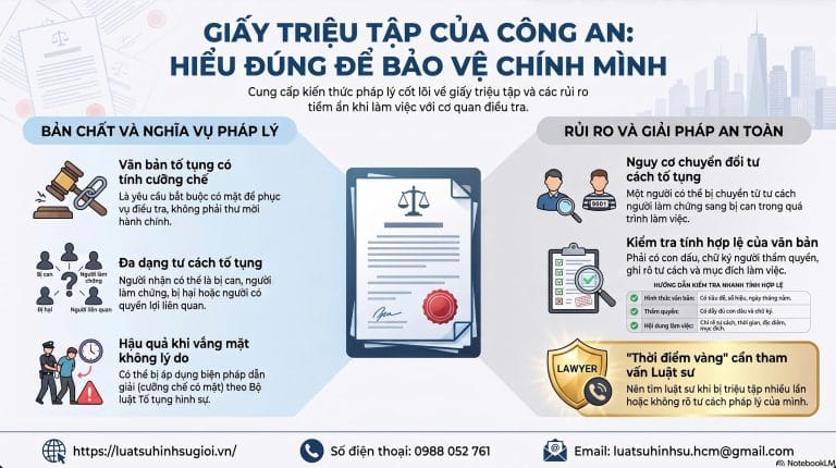 phai lam sao khi co giay trieu tap cua cong an